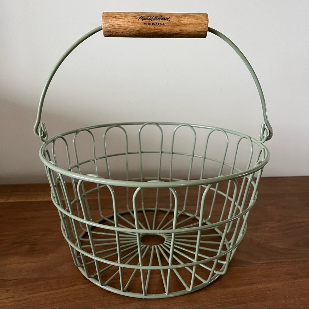 Hearth & Hand Magnolia Wire Basket Sage Green | Gift Basket Farmhouse Kitchen